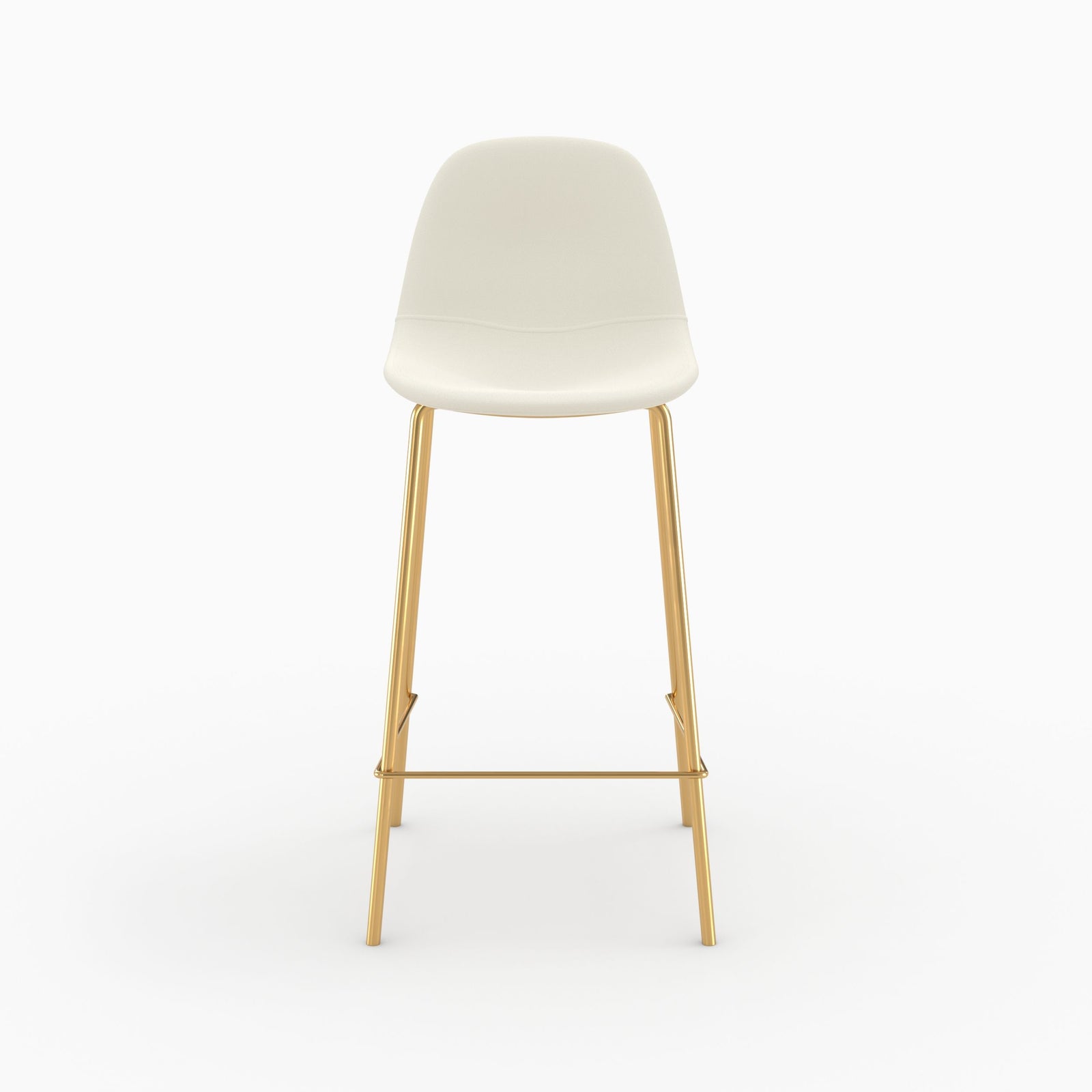 chaise henrik pour ilot central en cuir synthetique blanc