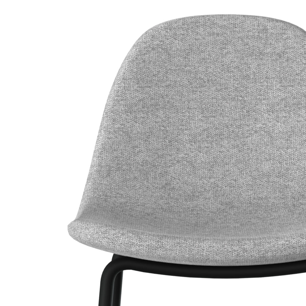 chaise henrik pour ilot central en tissu gris clair chine 65 cm lot 2