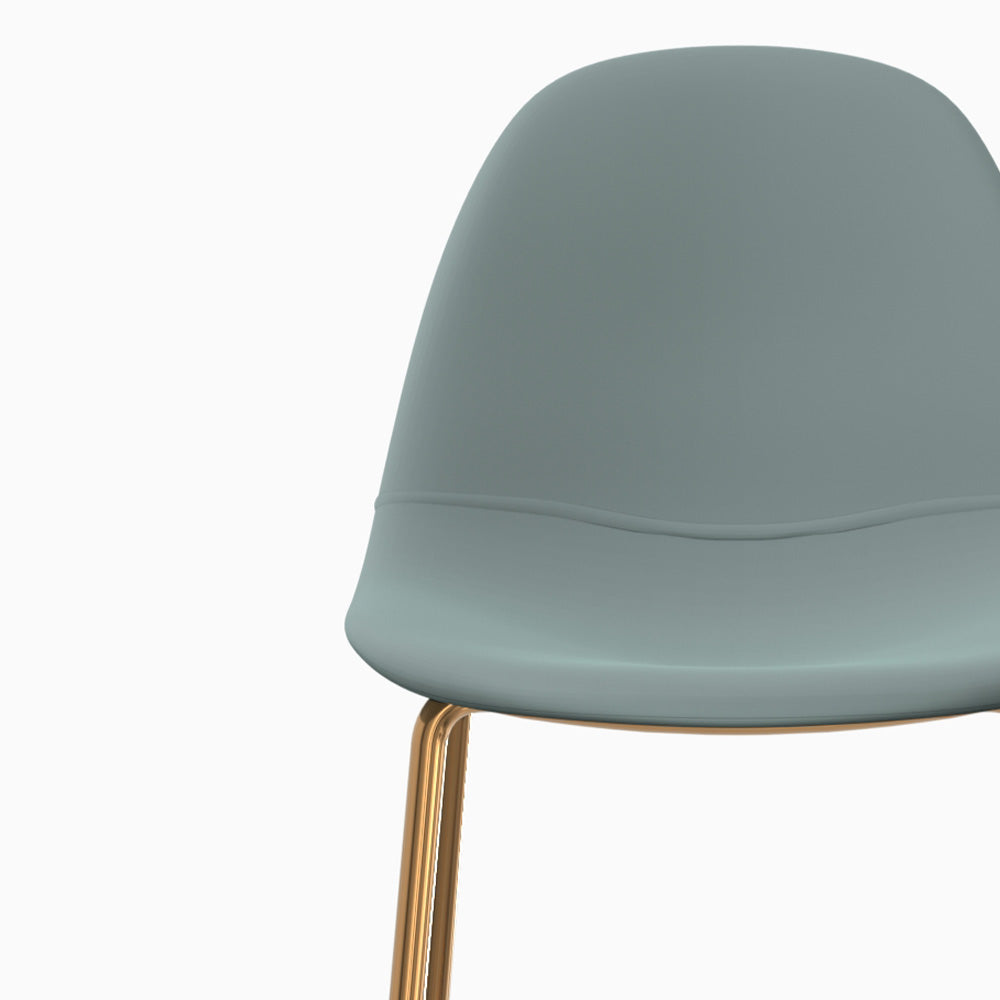 Chaise pour îlot central Henrik en cuir synthétique verte 65 cm (lot de 2)