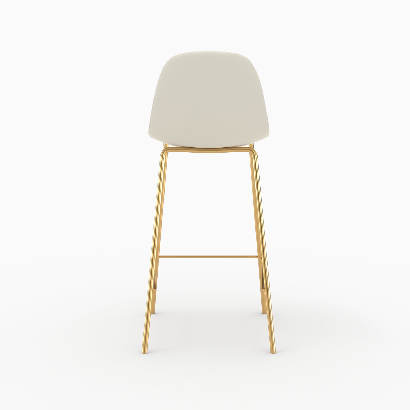 chaise ilot central en cuir synthetique blanc henrik