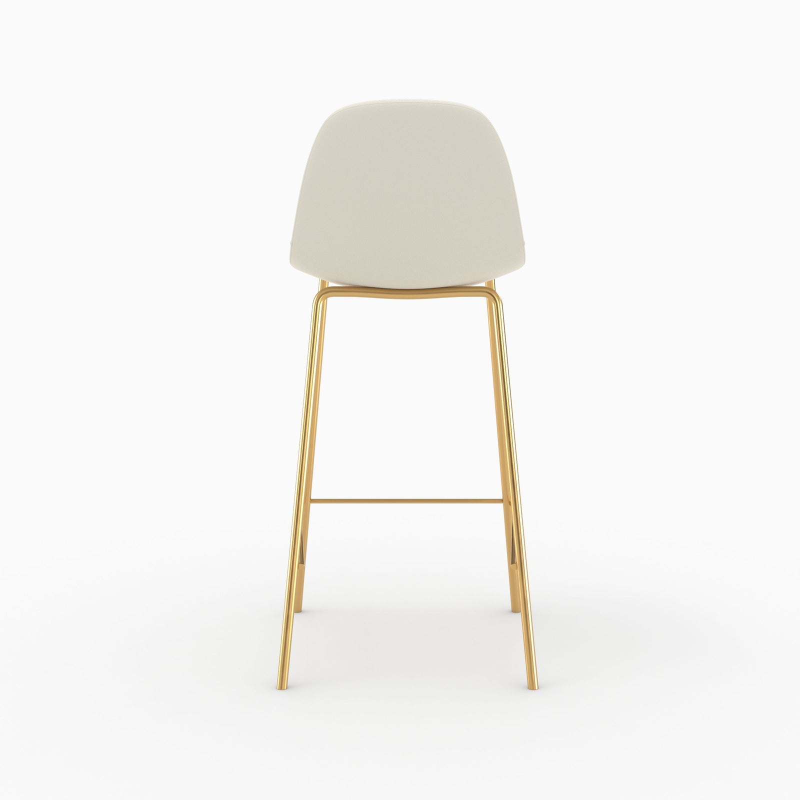 chaise ilot central en cuir synthetique blanc henrik