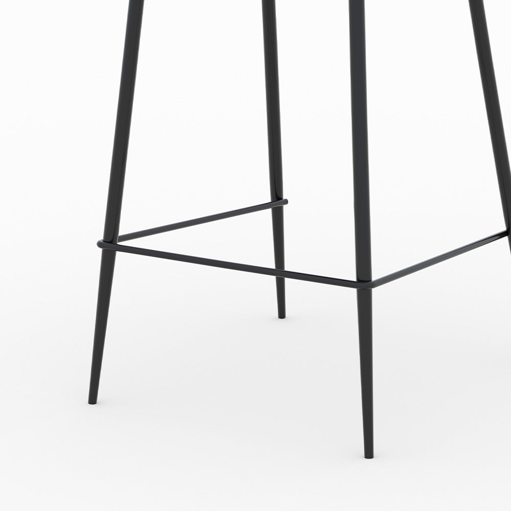 chaise ilot central en tissu jaune 65 cm lot de 2