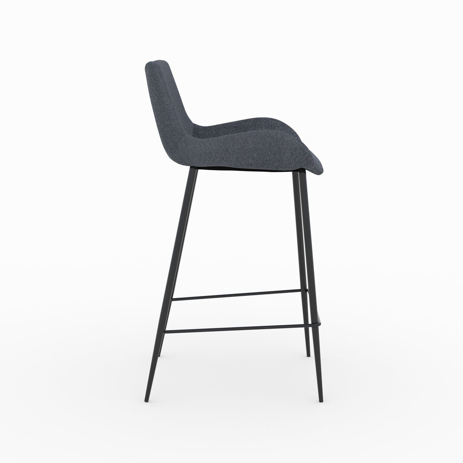 chaise ilot central pirata en tissu gris 65 cm lot de 2