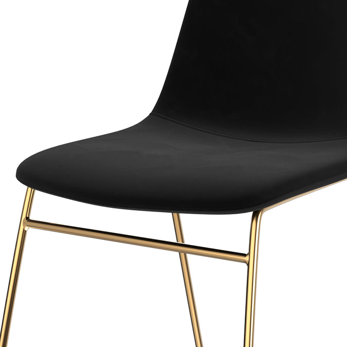 chaise inspiration art deco gaspard noire