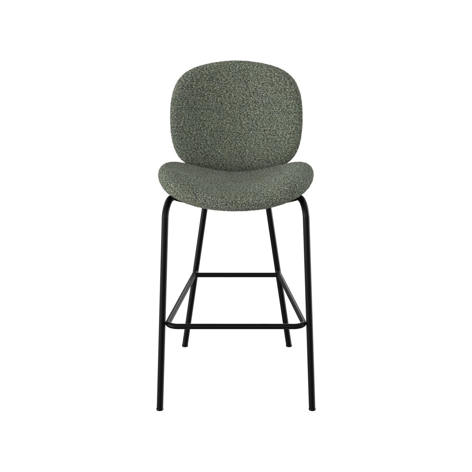 chaise iris pour ilot central en tissu boucle vert kaki lot de 2