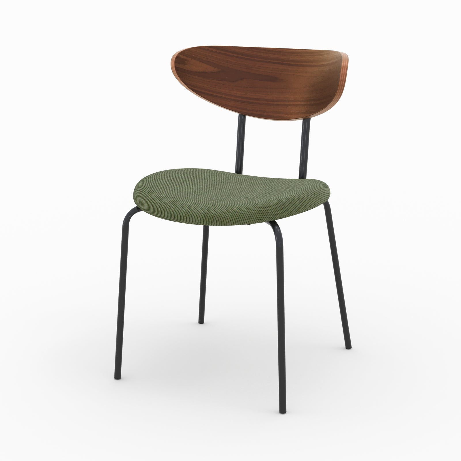 chaise jade en velours vert kaki et dossier en bois lot de 2