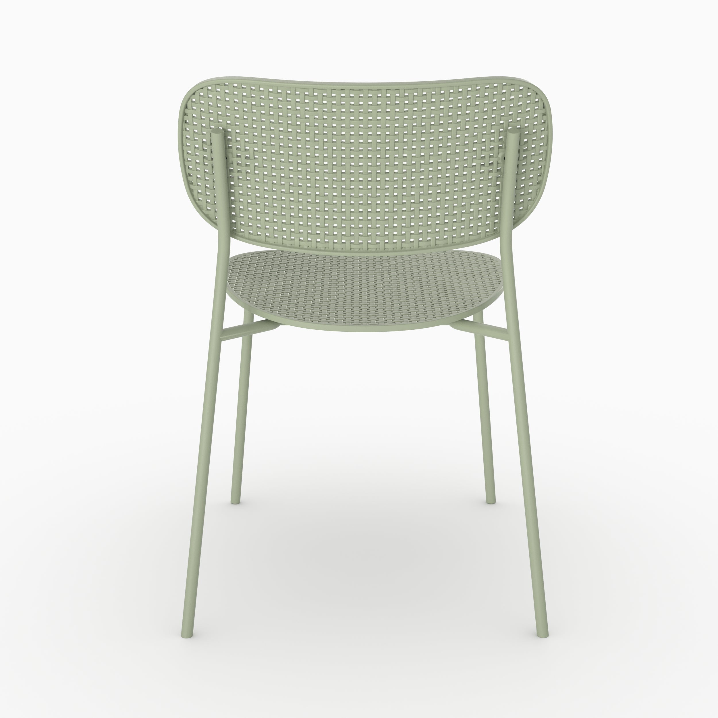 Lot de 2 chaises de jardin empilables Géa en plastique vert pastel