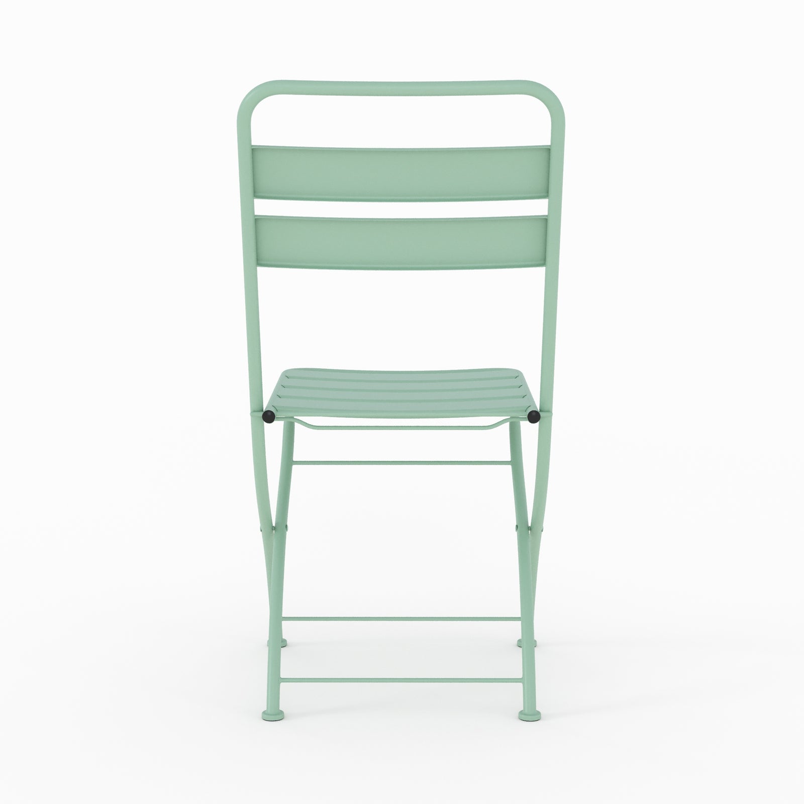 chaise jardin pliante yumi en metal vert lot de 2