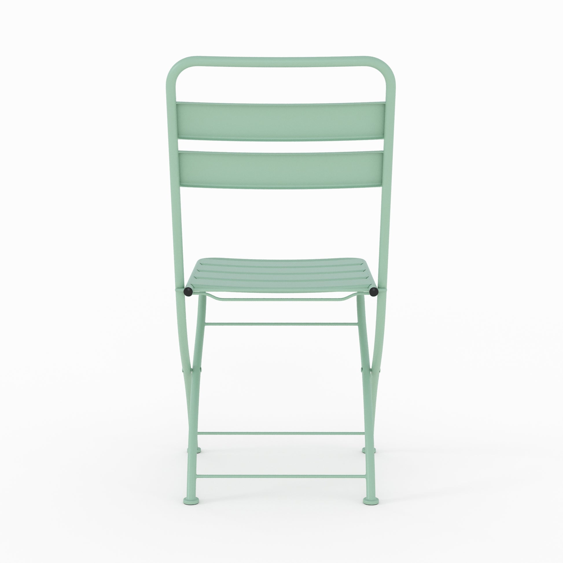 chaise jardin pliante yumi en metal vert lot de 2