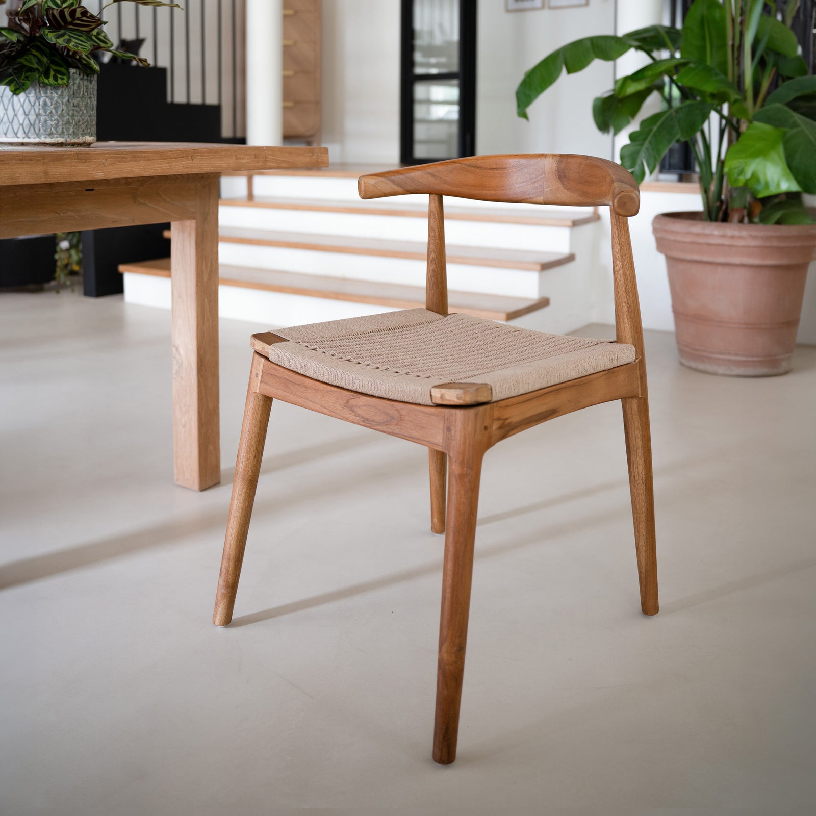 chaise java cordage bois de teck type loom vendue a l unite