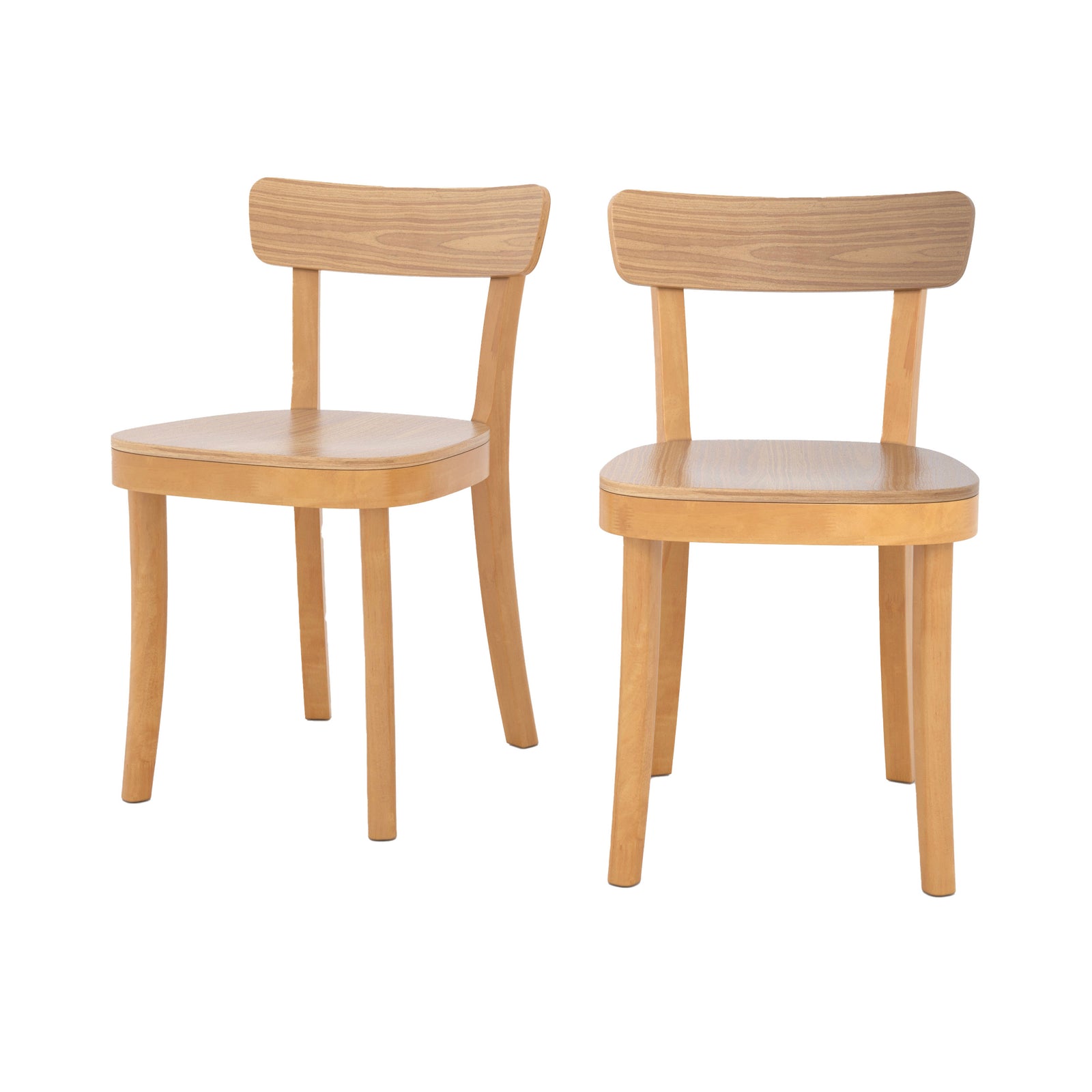 chaise keno en bois clair lot de 2 fond blanc