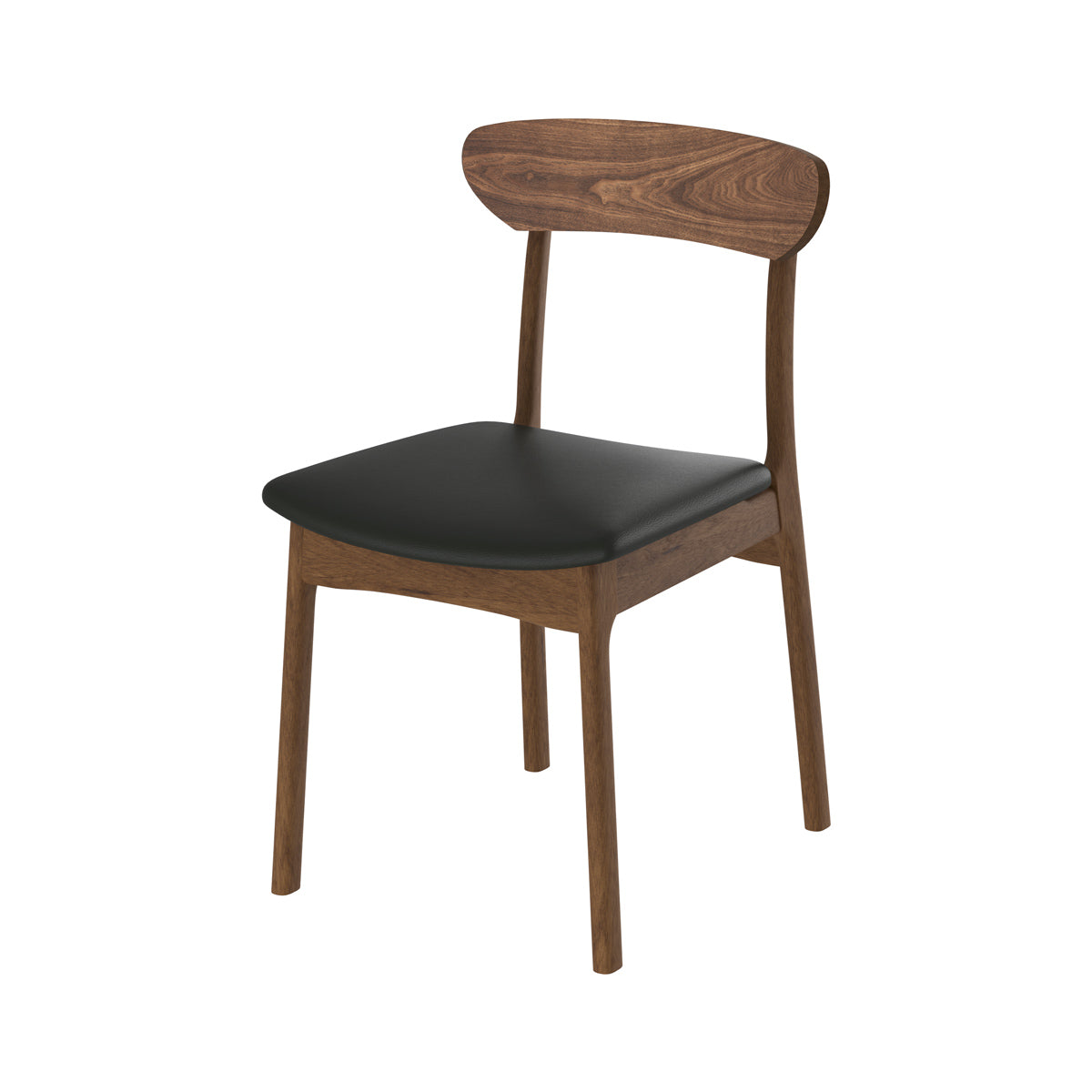 chaise lana en cuir synthetique et bois clair lana