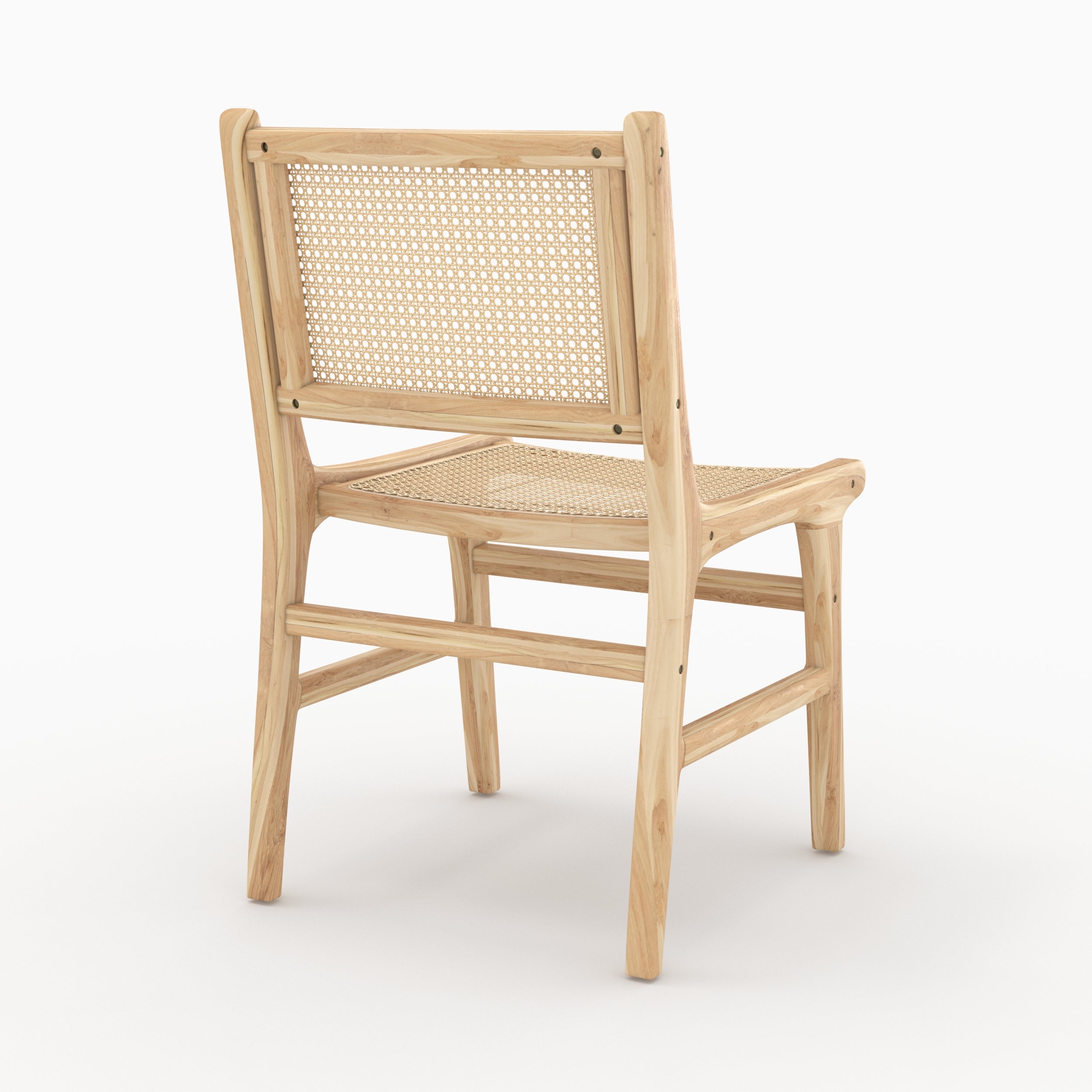 chaise lot de 2 kyla teck rotin