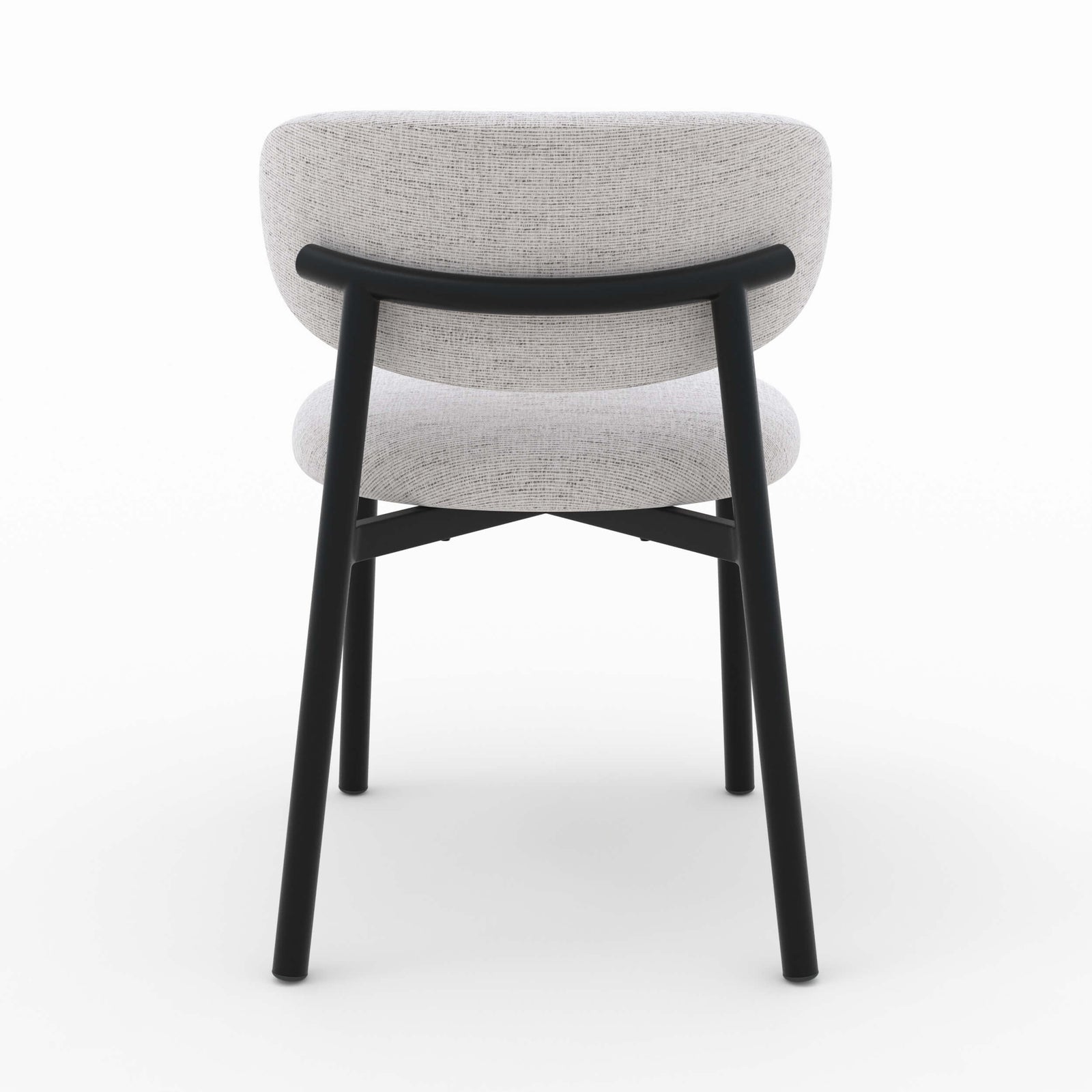 chaise lot de 2 nao en tissu gris clair chine