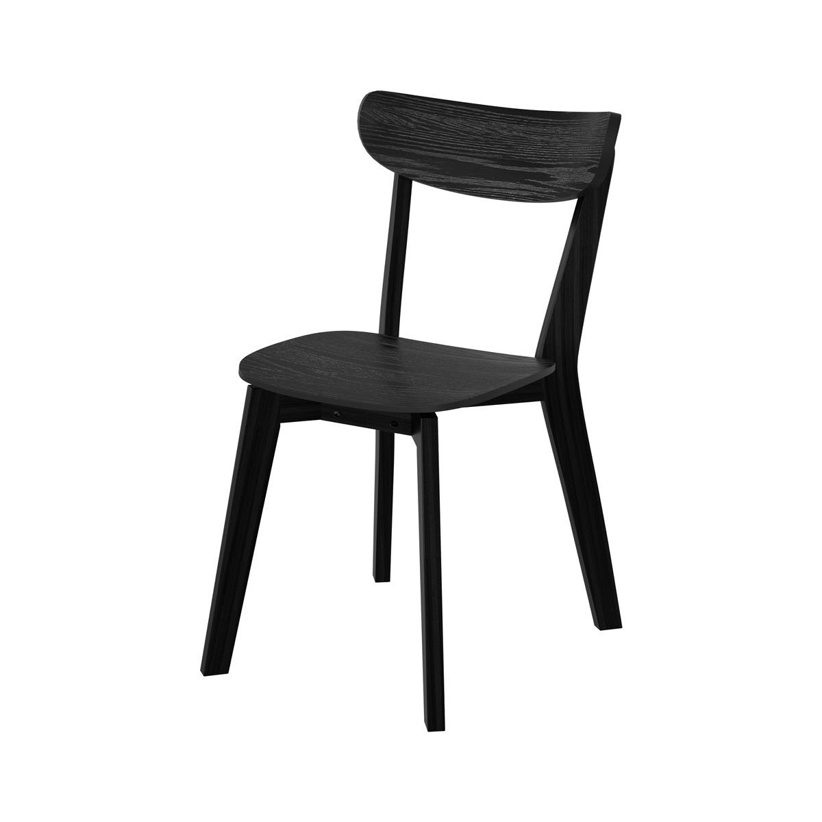 chaise lot de 2 tabata bois noir