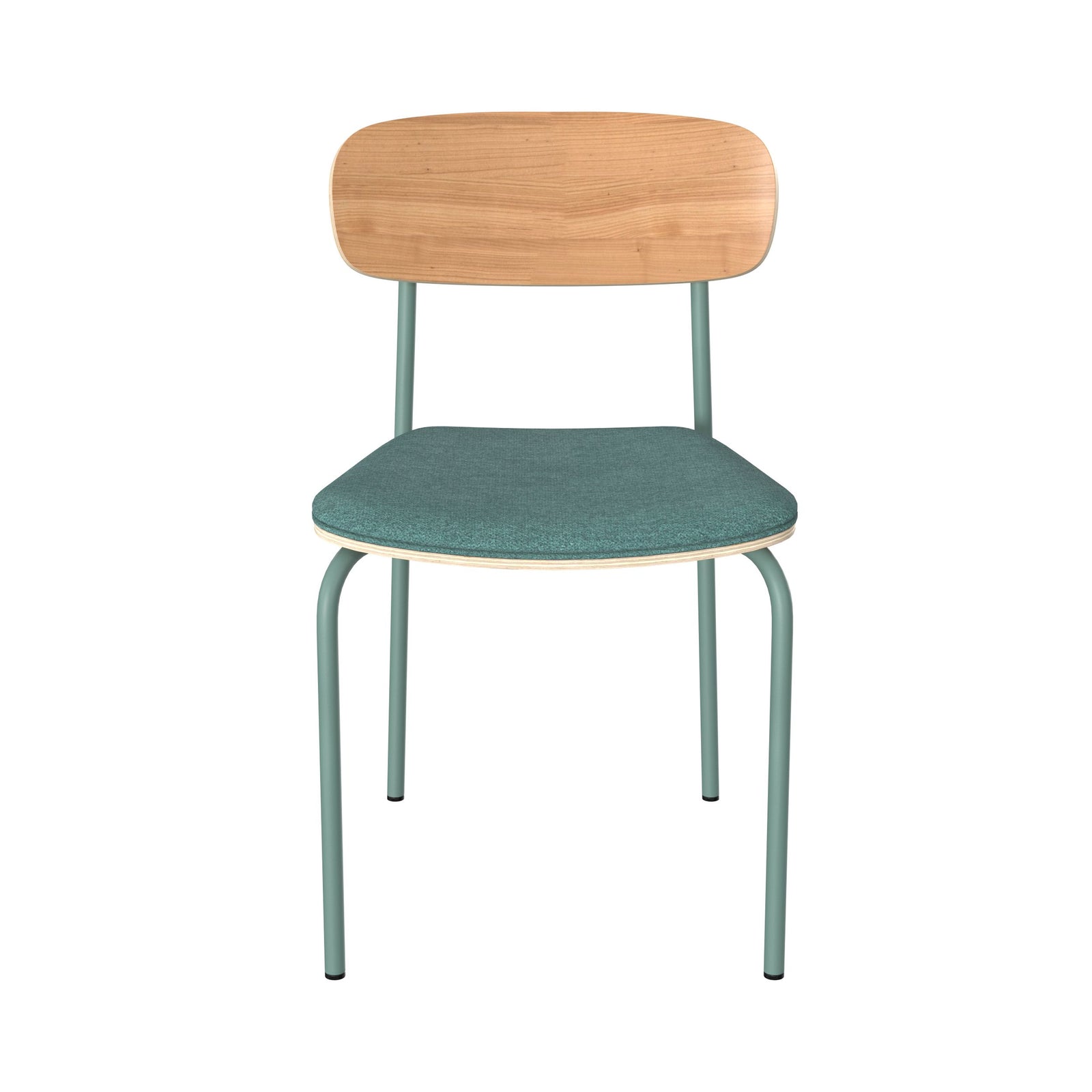 chaise louna en tissu bleu canard et bois lot de 2