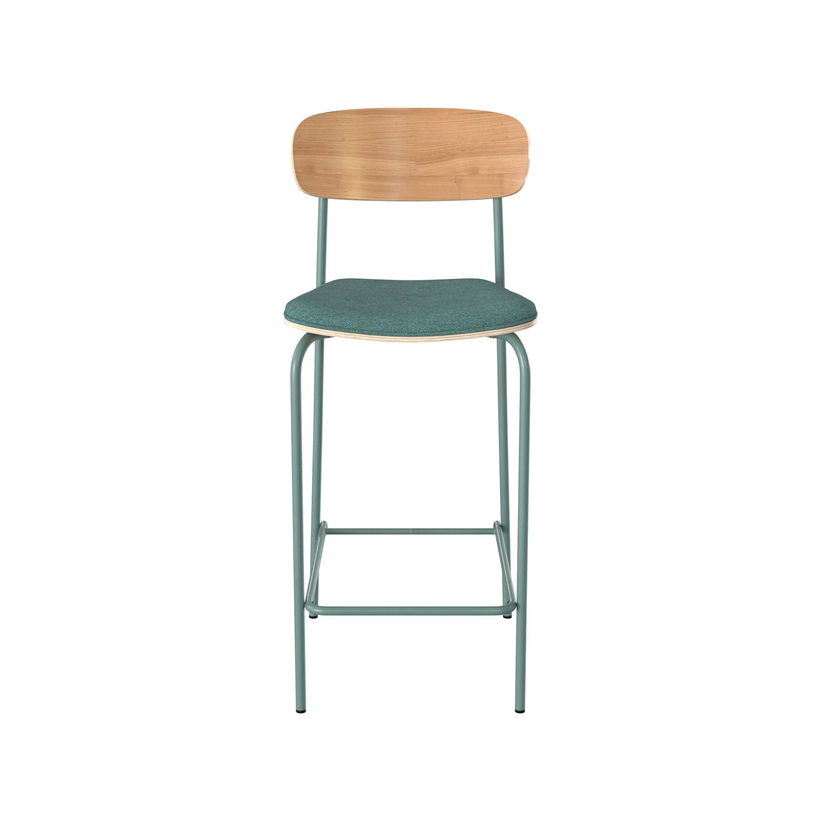 chaise louna pour ilot central en tissu bleu canard 65 cm lot de 2