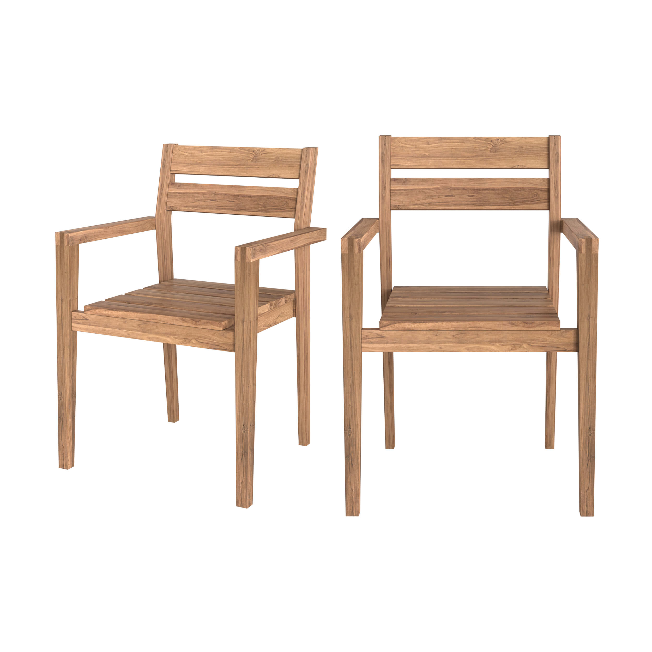 chaise lucia de jardin en bois de teck lot de 2_3