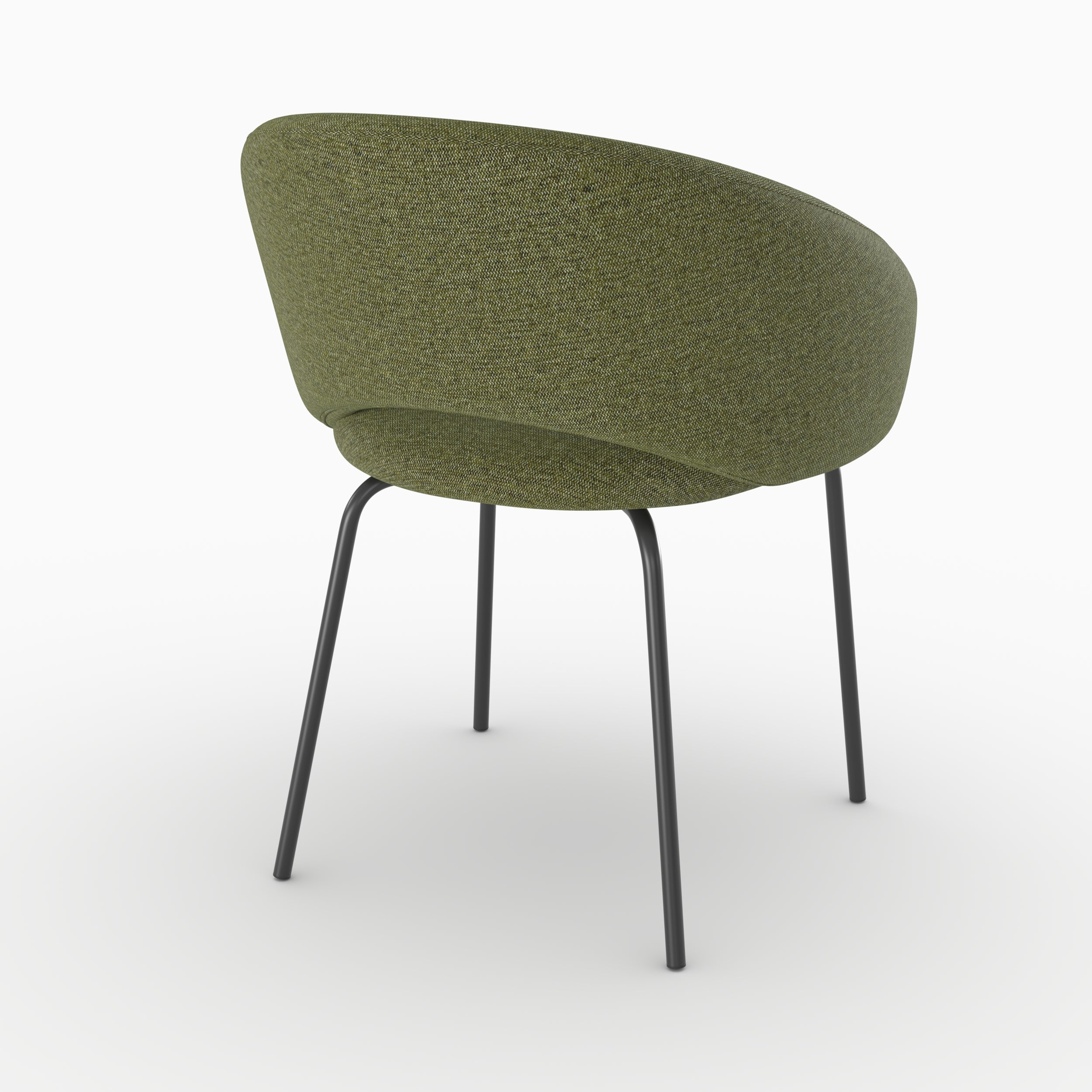 Chaise Milly en tissu vert chiné
