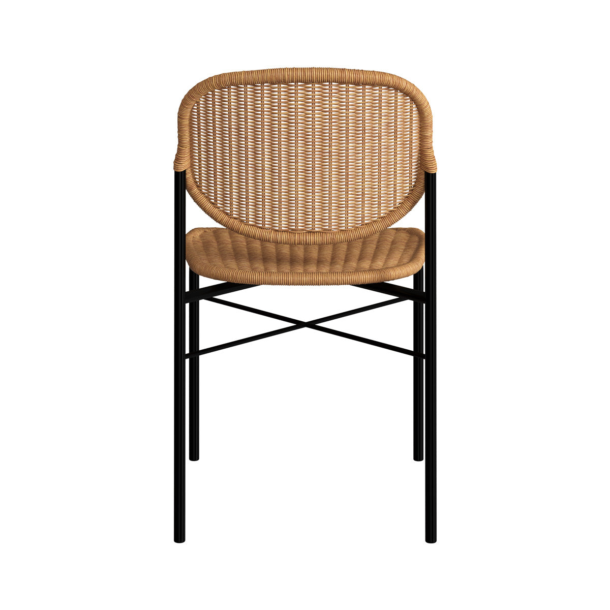 chaise naturelle messa en resine tressee