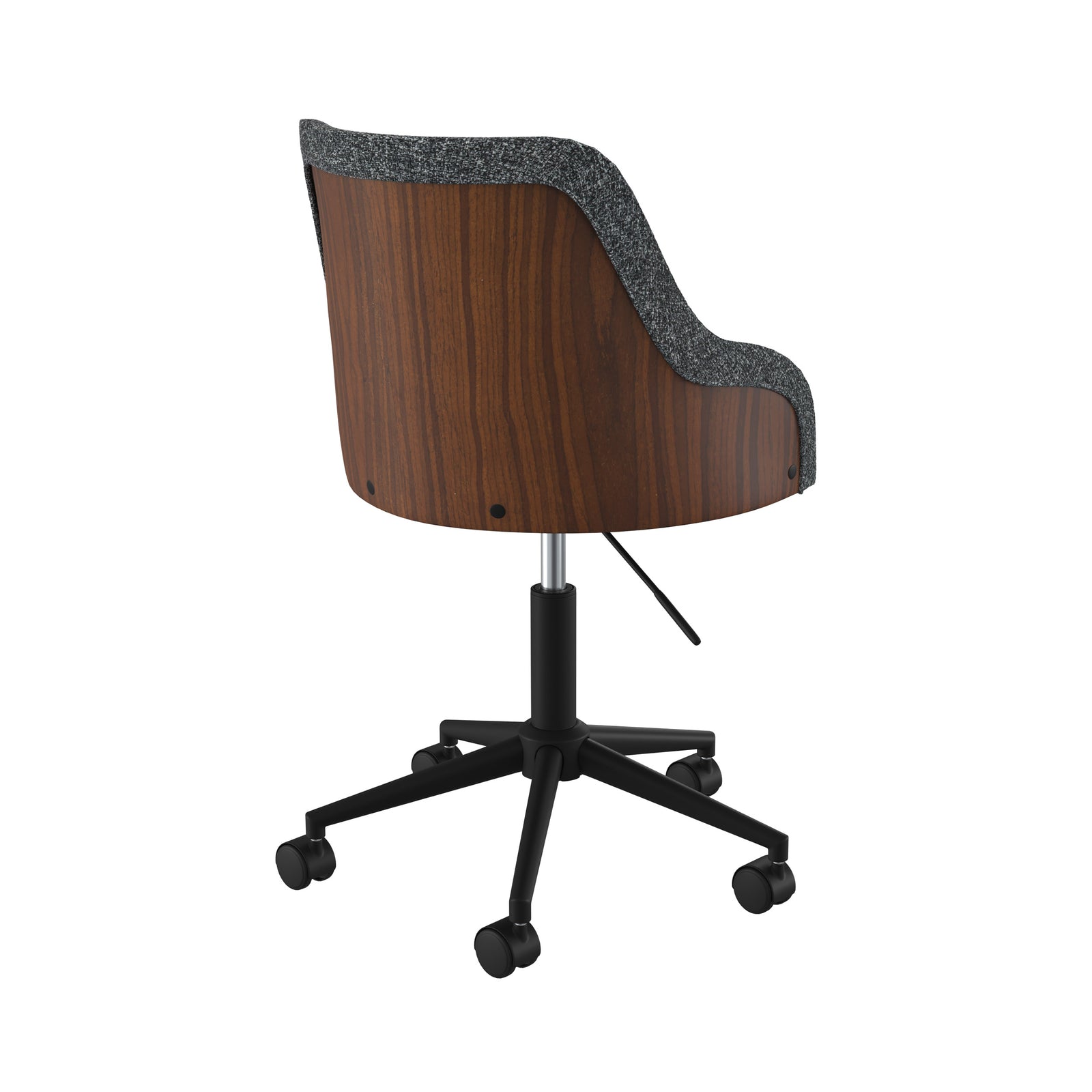 chaise ninon de bureau en tissu gris pivotante reglable_1