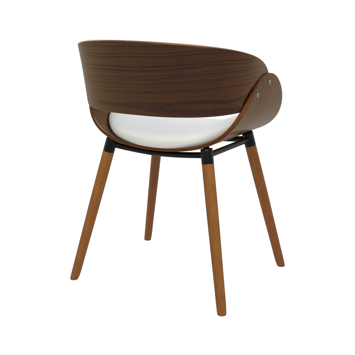 chaise polo blanche et bois fonce