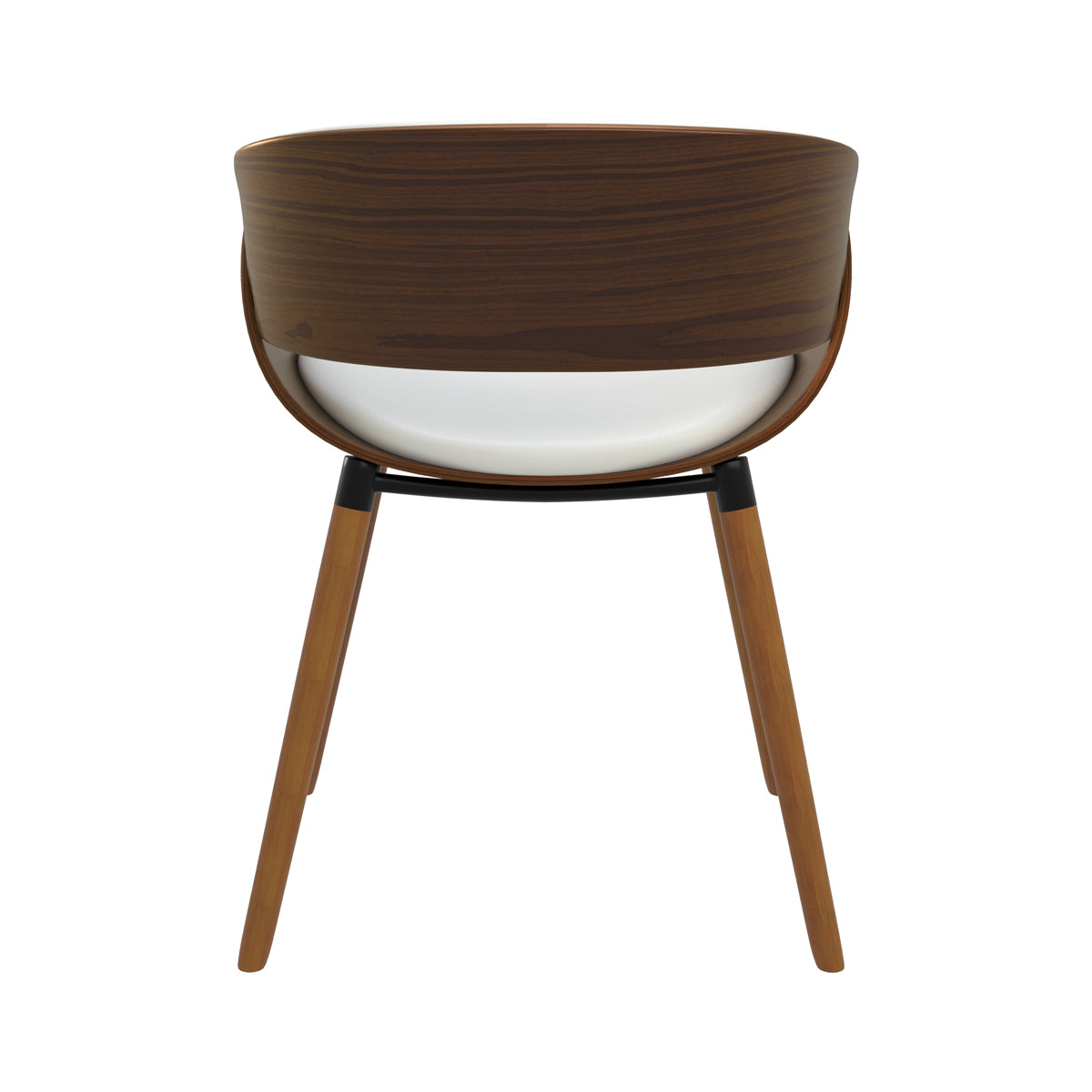 chaise polo blanche pieds bois fonce