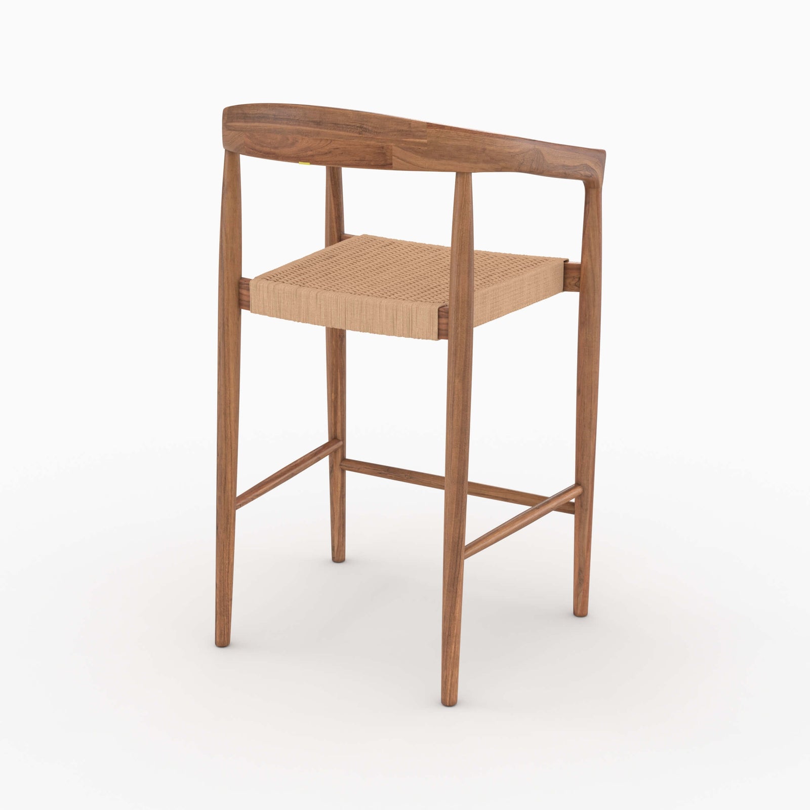 chaise pour ilot central 65 cm bali en bois de teck lot de 2