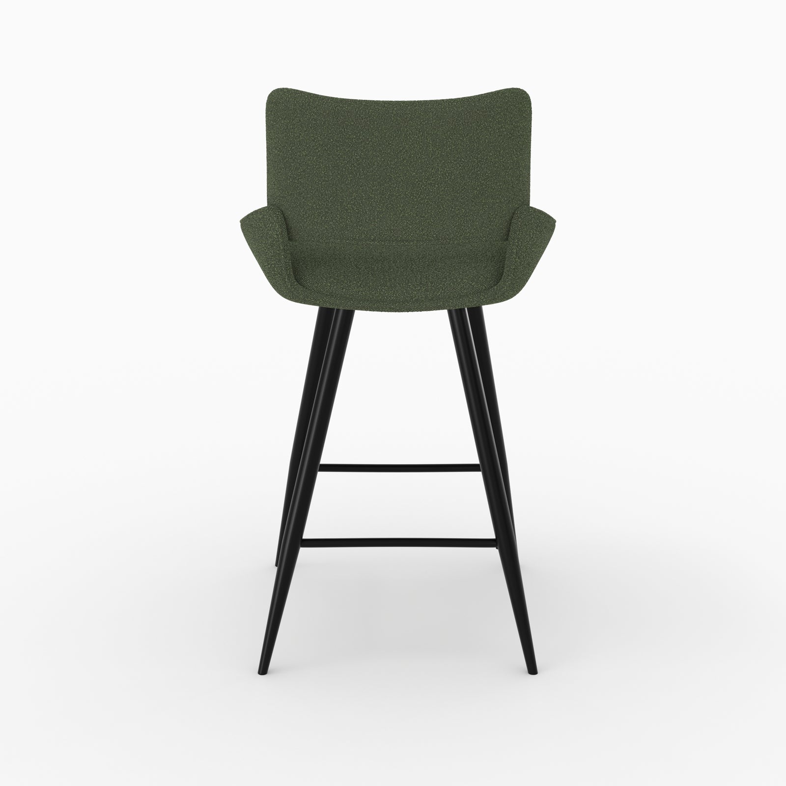 chaise pour ilot central alfy tissu boucle vert 66 cm lot de 2