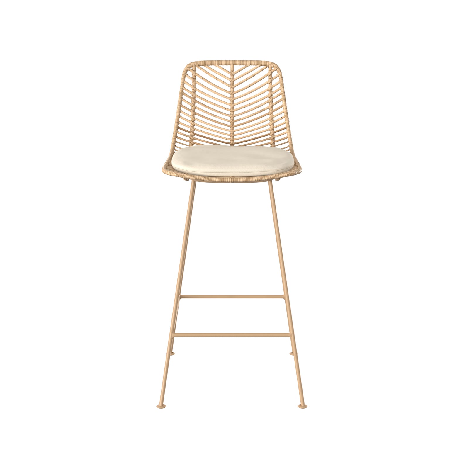 chaise pour ilot central en rotin naturel tamara lot de 2