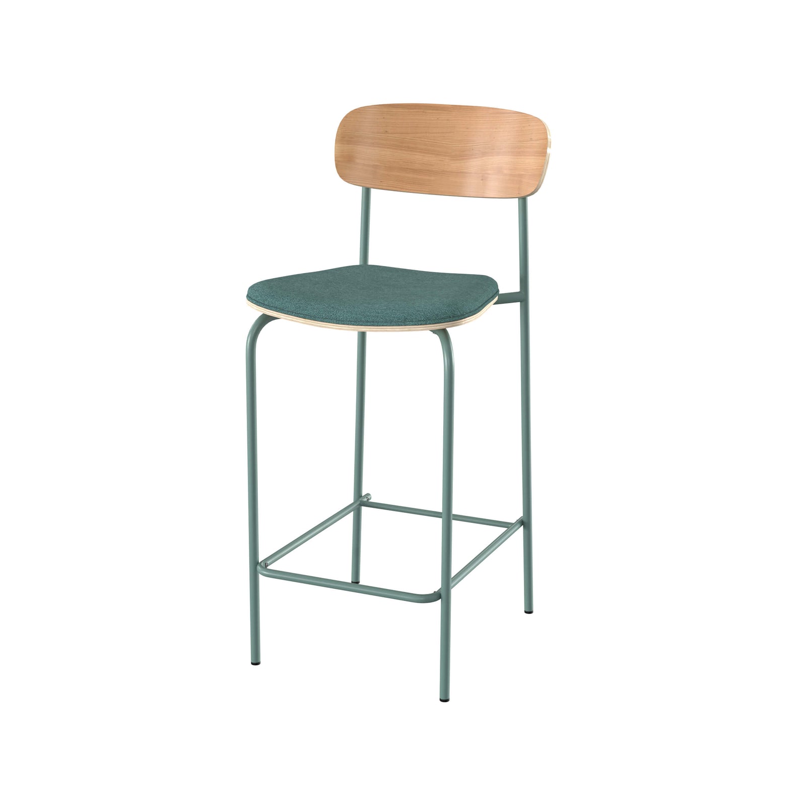 chaise pour ilot central en tissu bleu canard 65 cm lot de 2 louna