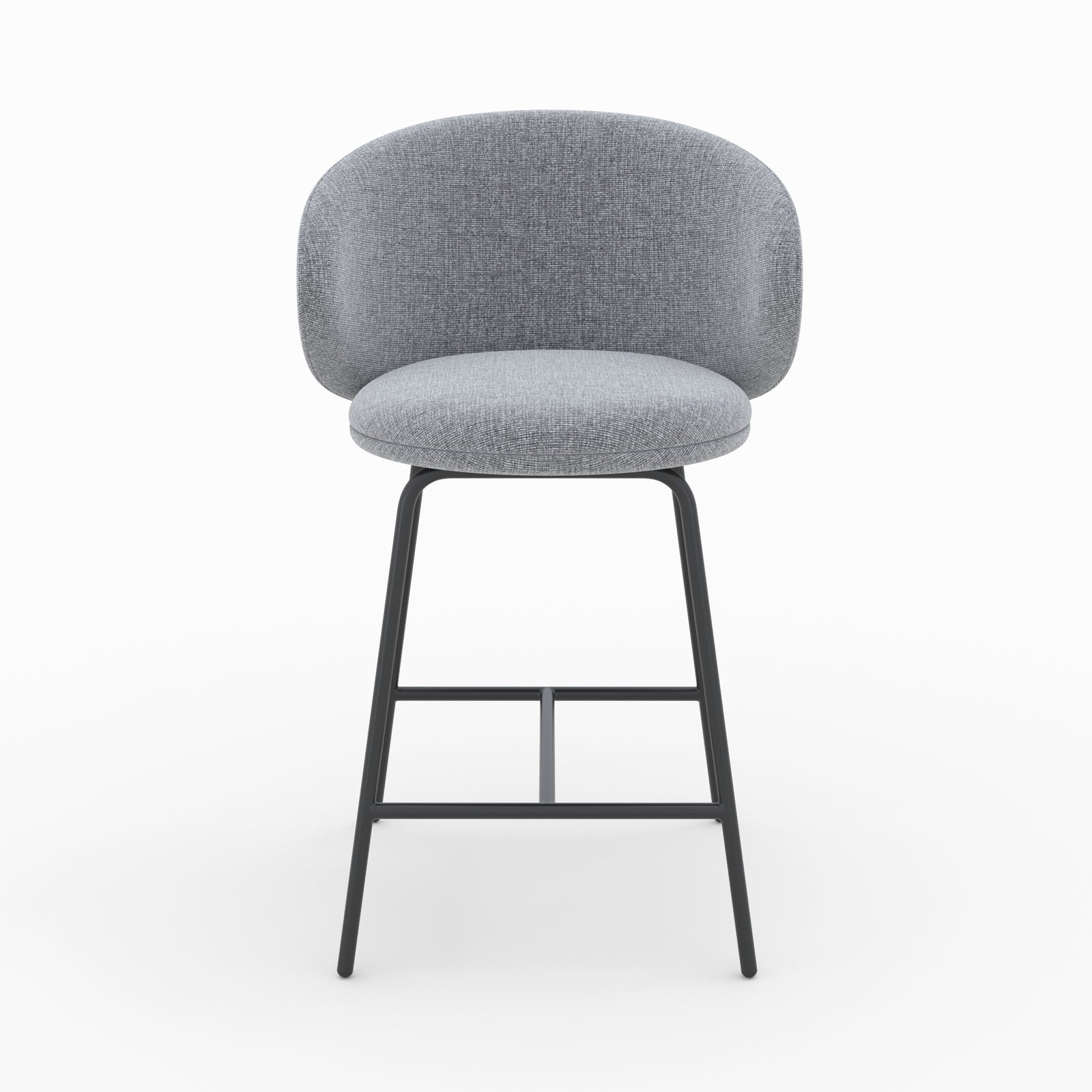 chaise pour ilot central en tissu gris fonce chine 68 cm lot de 2 cecilia