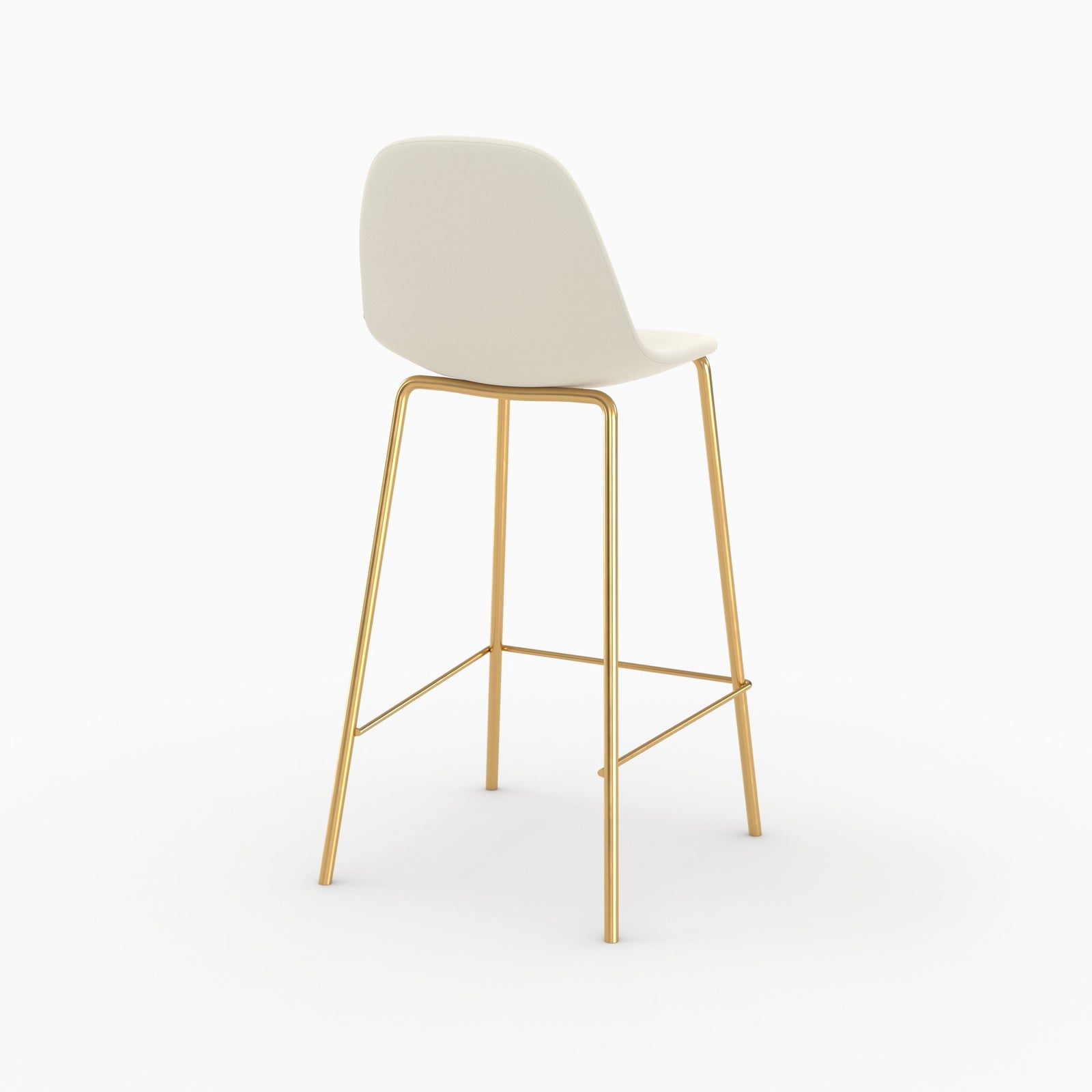 chaise pour ilot central henrik en cuir synthetique blanc