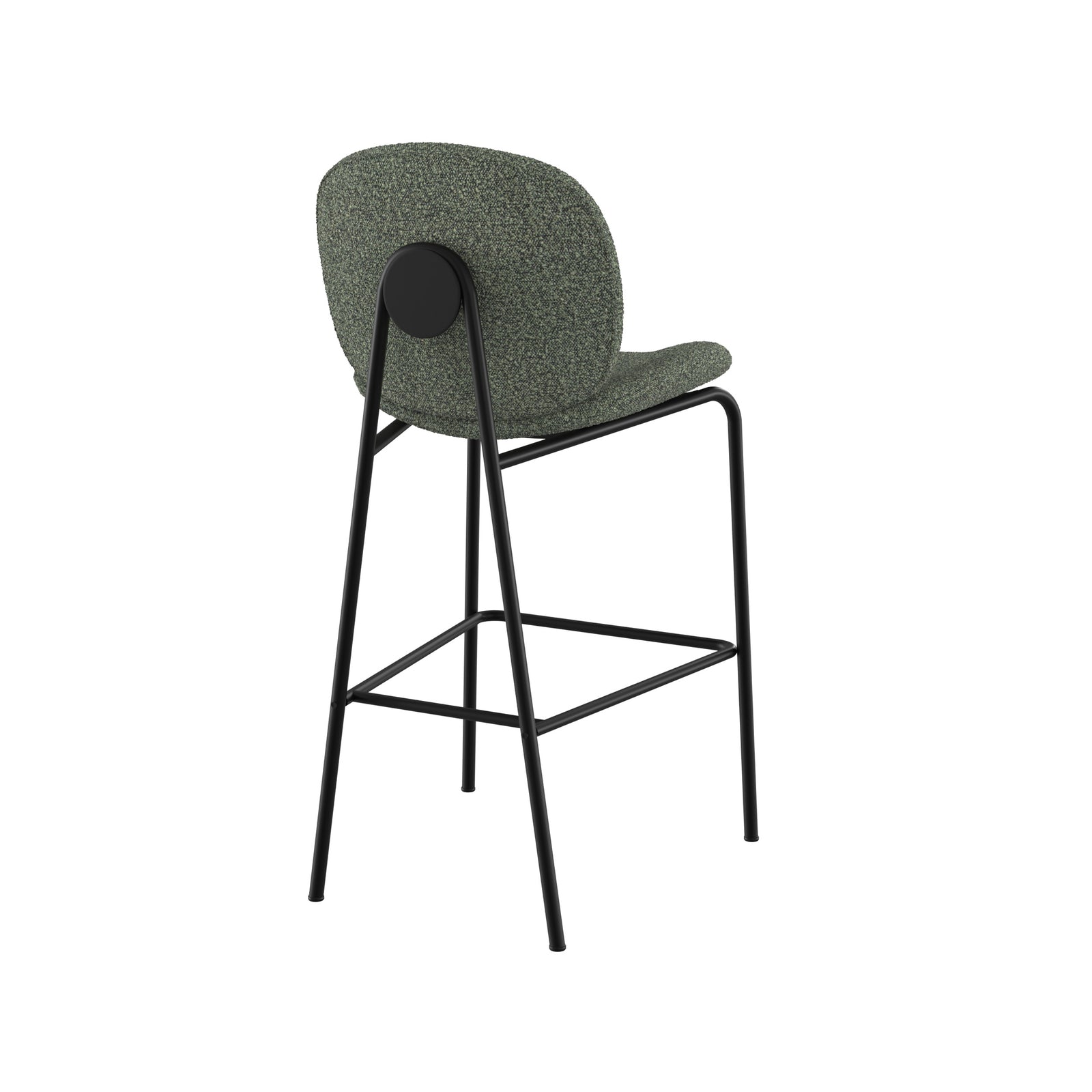 chaise pour ilot central iris en tissu boucle vert kaki lot de 2