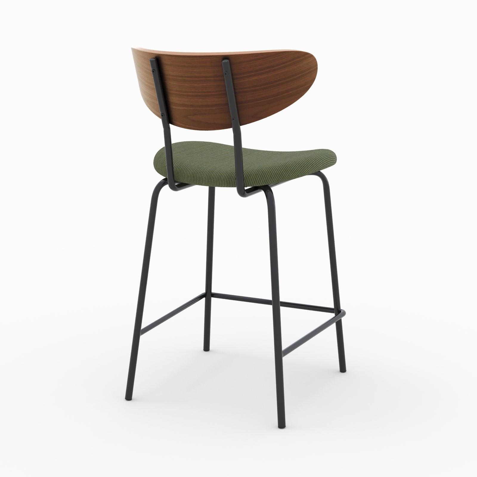 chaise pour ilot central jade en velours vert kaki dossier bois lot de 2 64