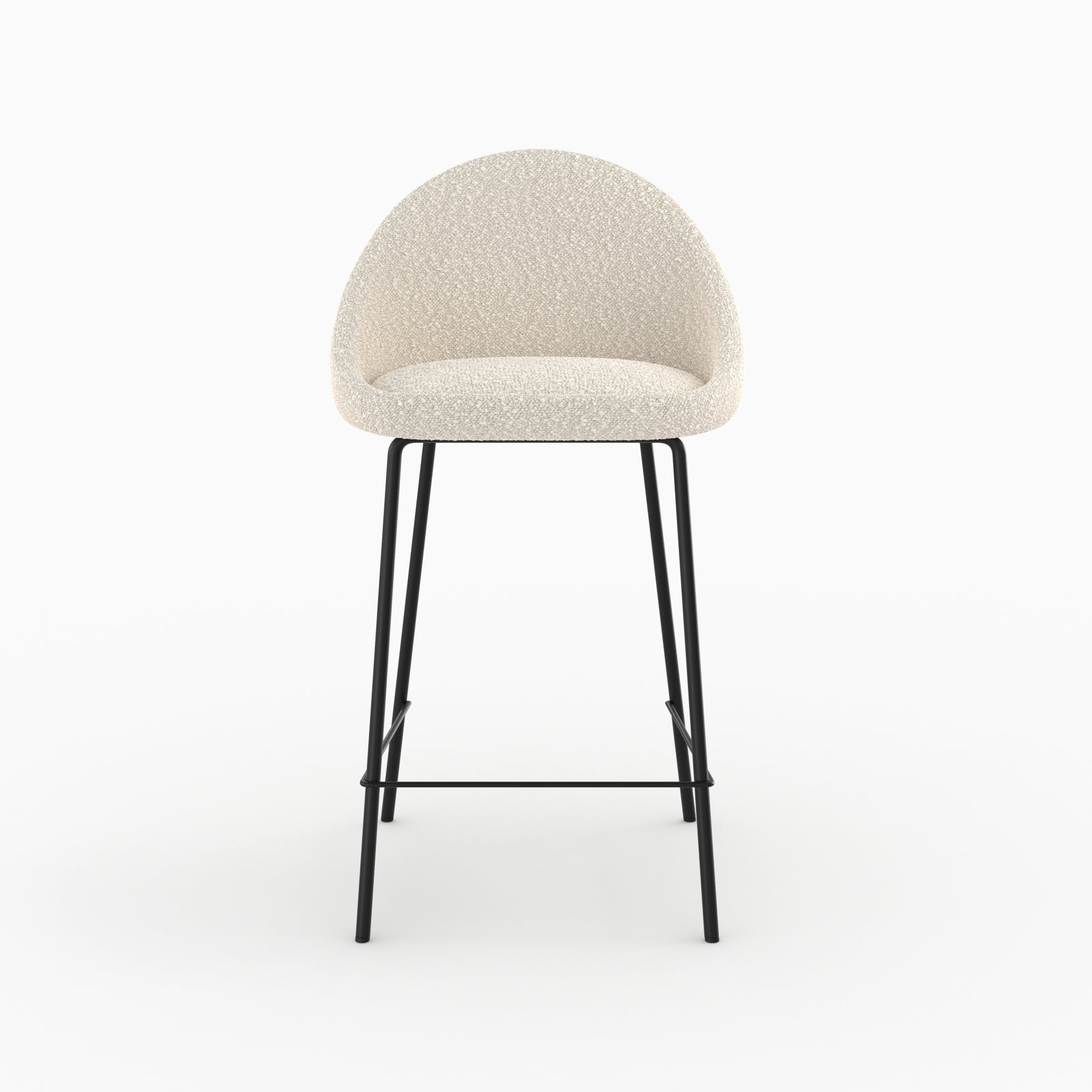 chaise pour ilot central misty effet laine bouclette blanche 65 cm rdv deco