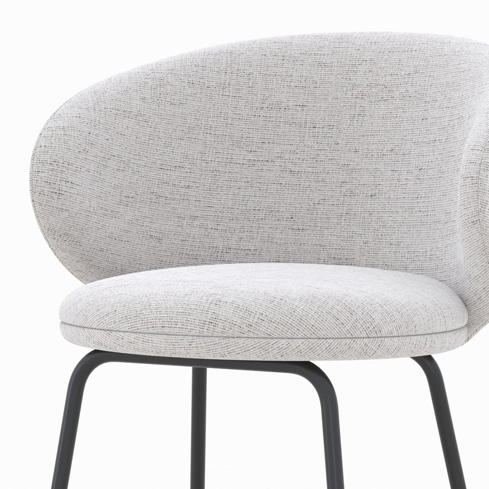 chaise pour ilot central tissu gris clair chine lot de 2