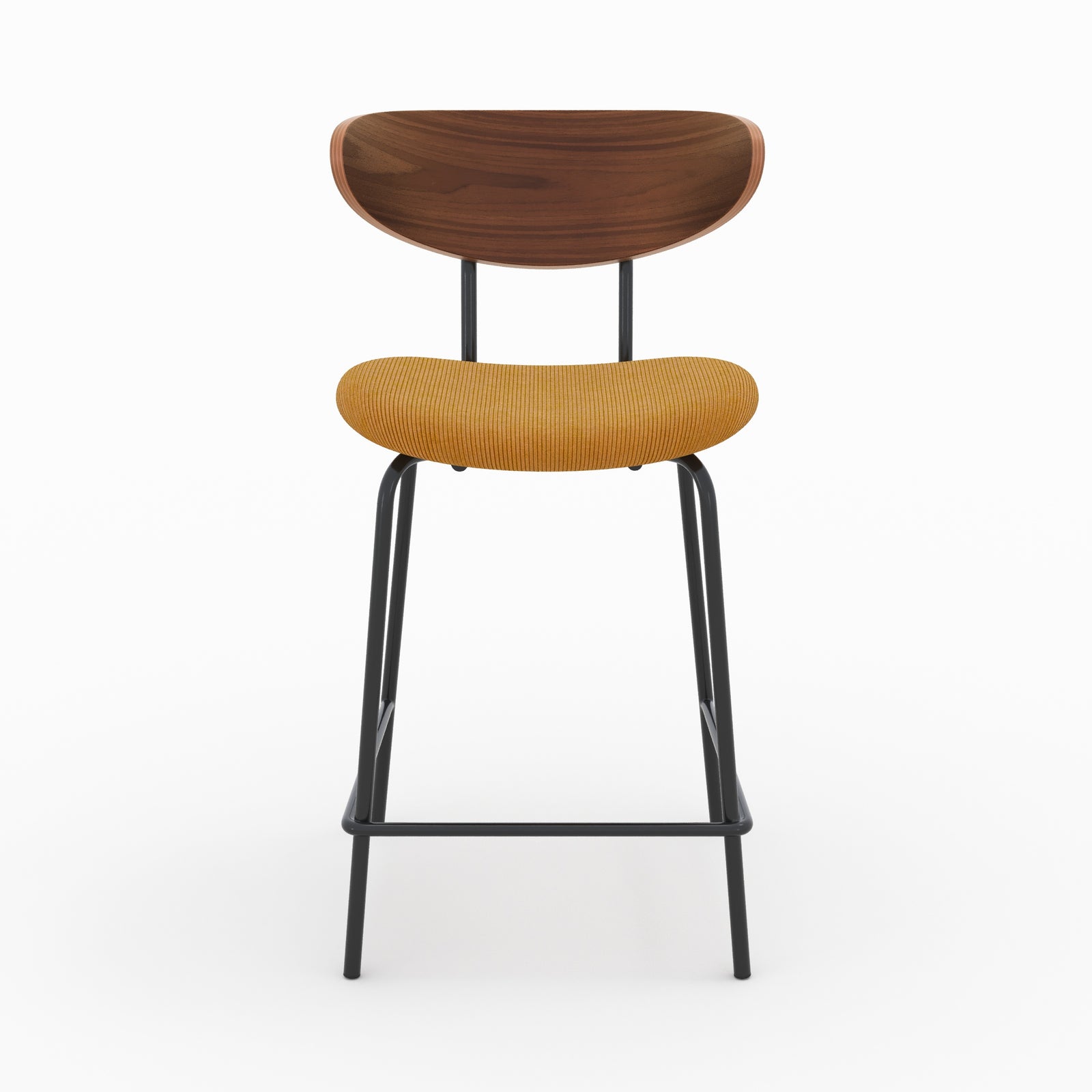 chaise pour ilot central velours cotele jaune 64