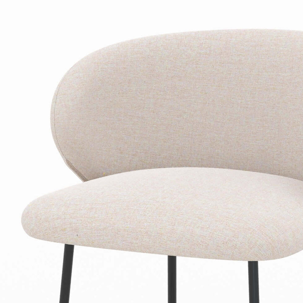 chaise pour ilot central victoria en tissu beige 68 cm lot 2