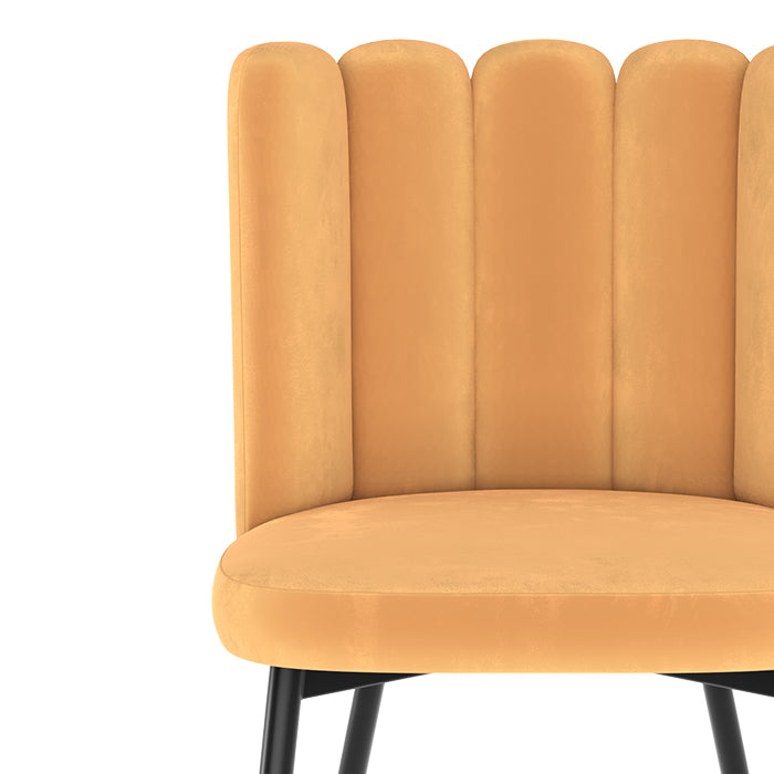 chaise rosy 65 cm velours jaune