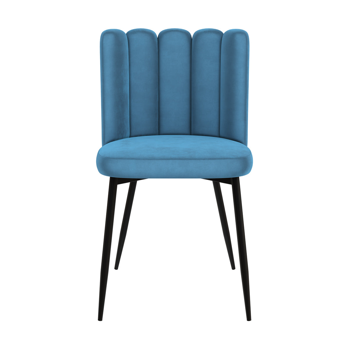 chaise rosy en velours bleu lot de 2 