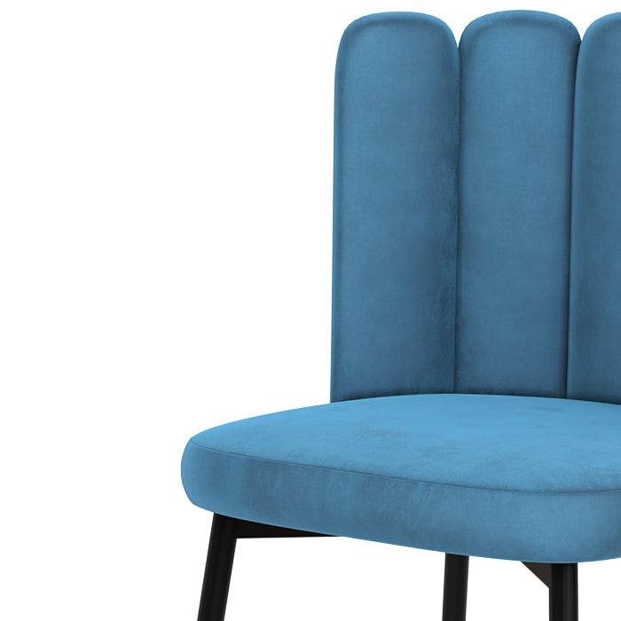 chaise rosy en velours et metal lot de 2