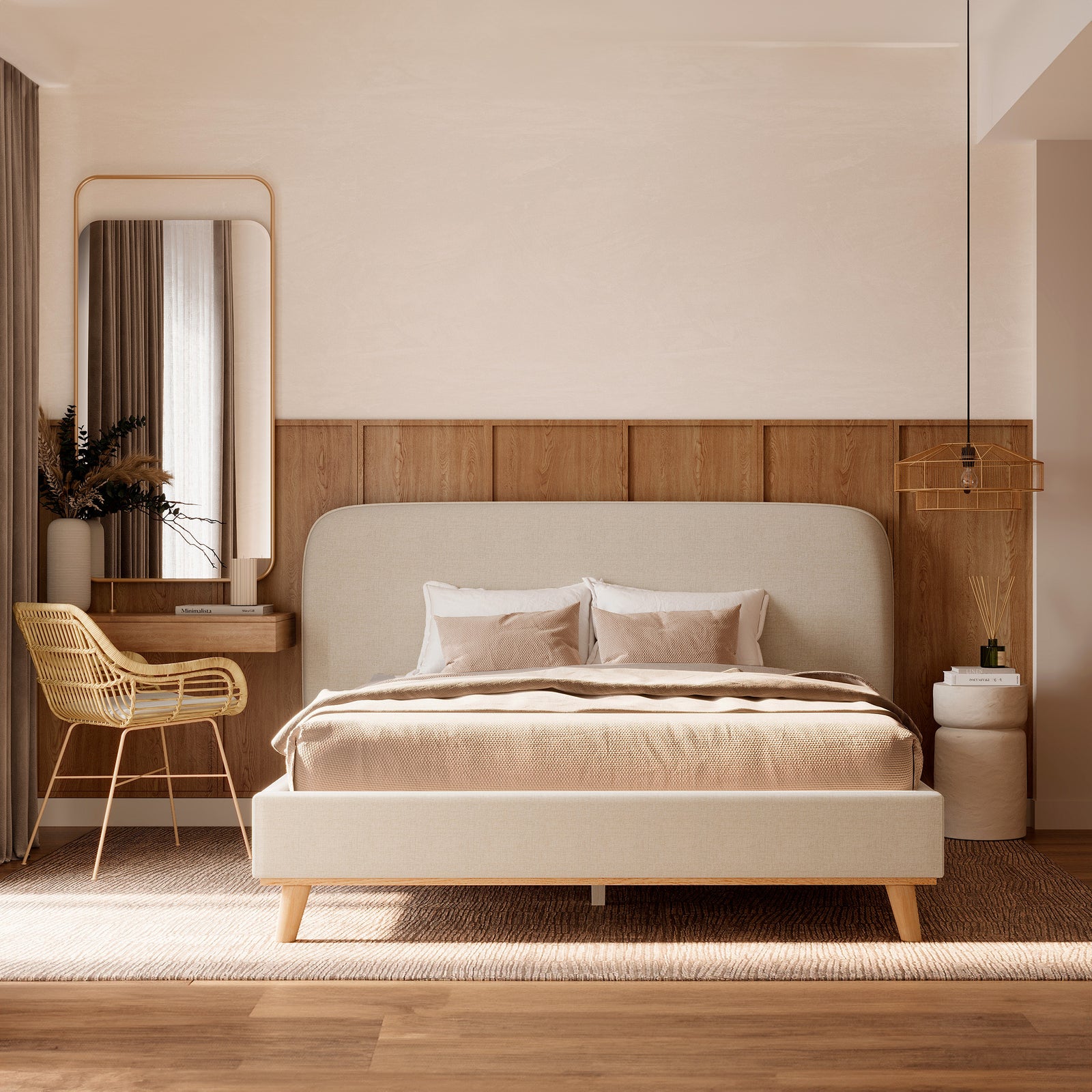 chaise rotin blanc et beige chiloe unite