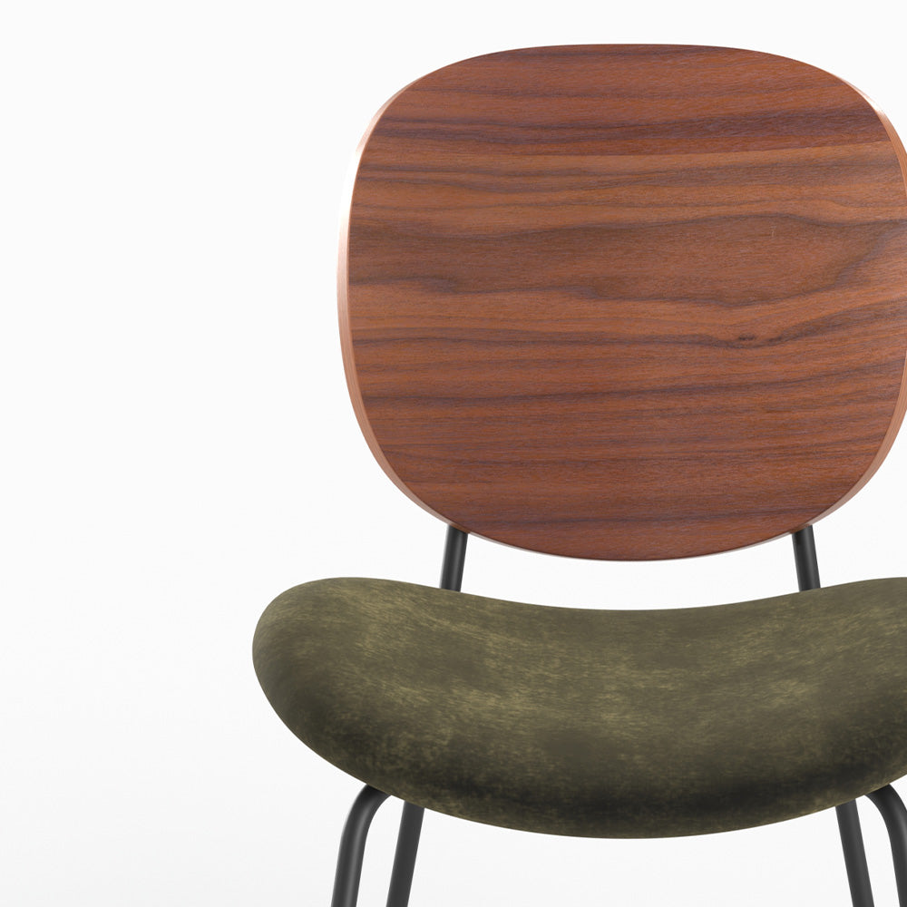 chaise simone kaki velours x2