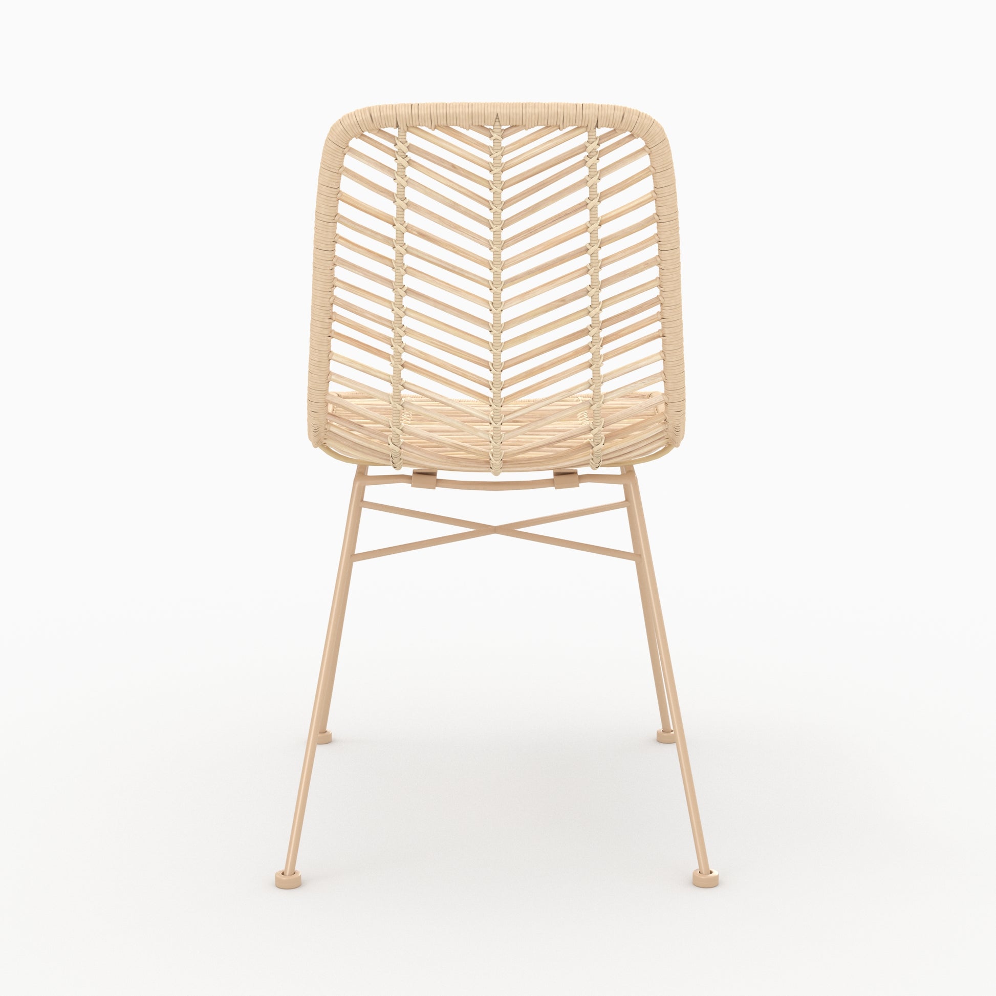 chaise tamara rotin naturel et pieds beiges lot de 2_2