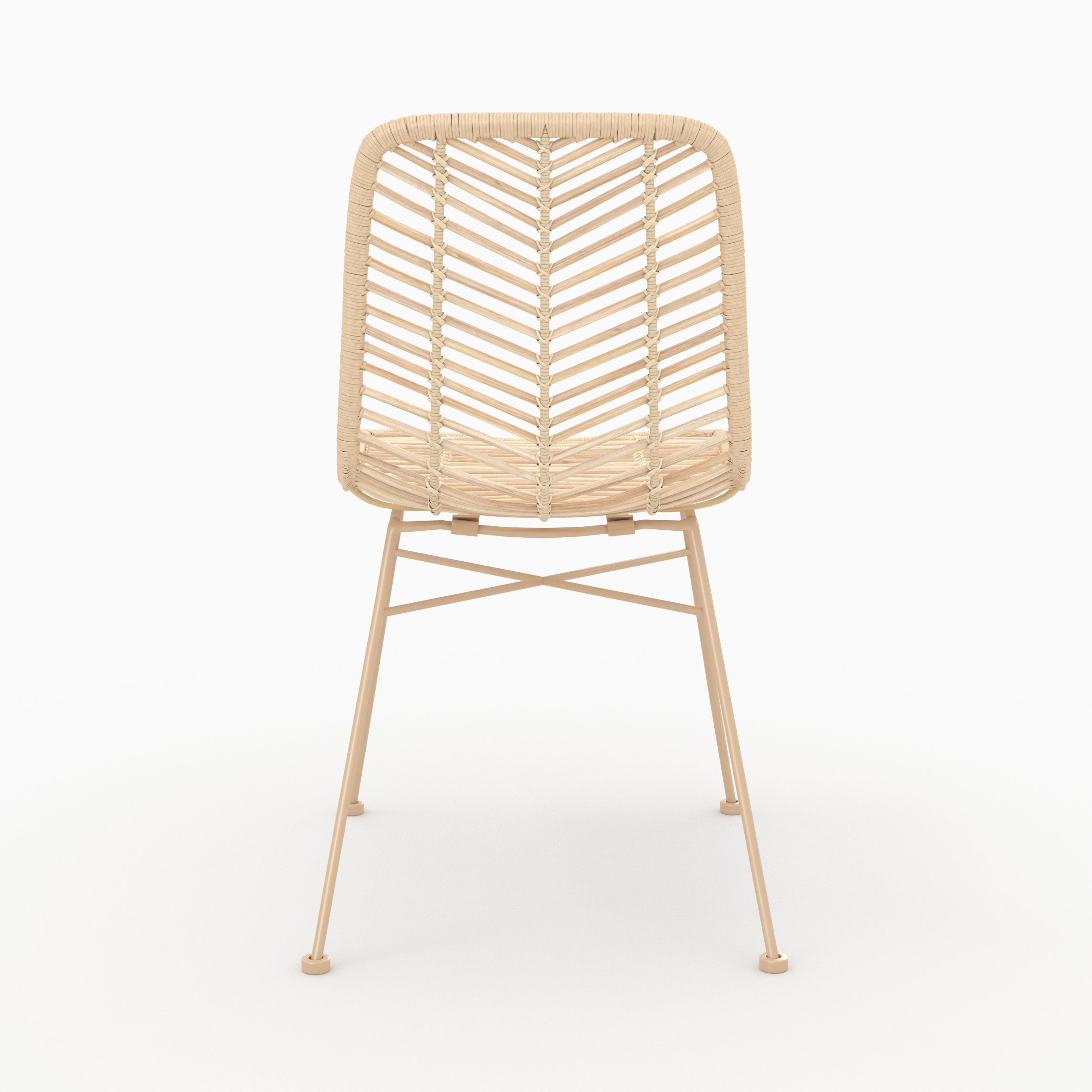 chaise tamara rotin naturel et pieds beiges lot de 2_2