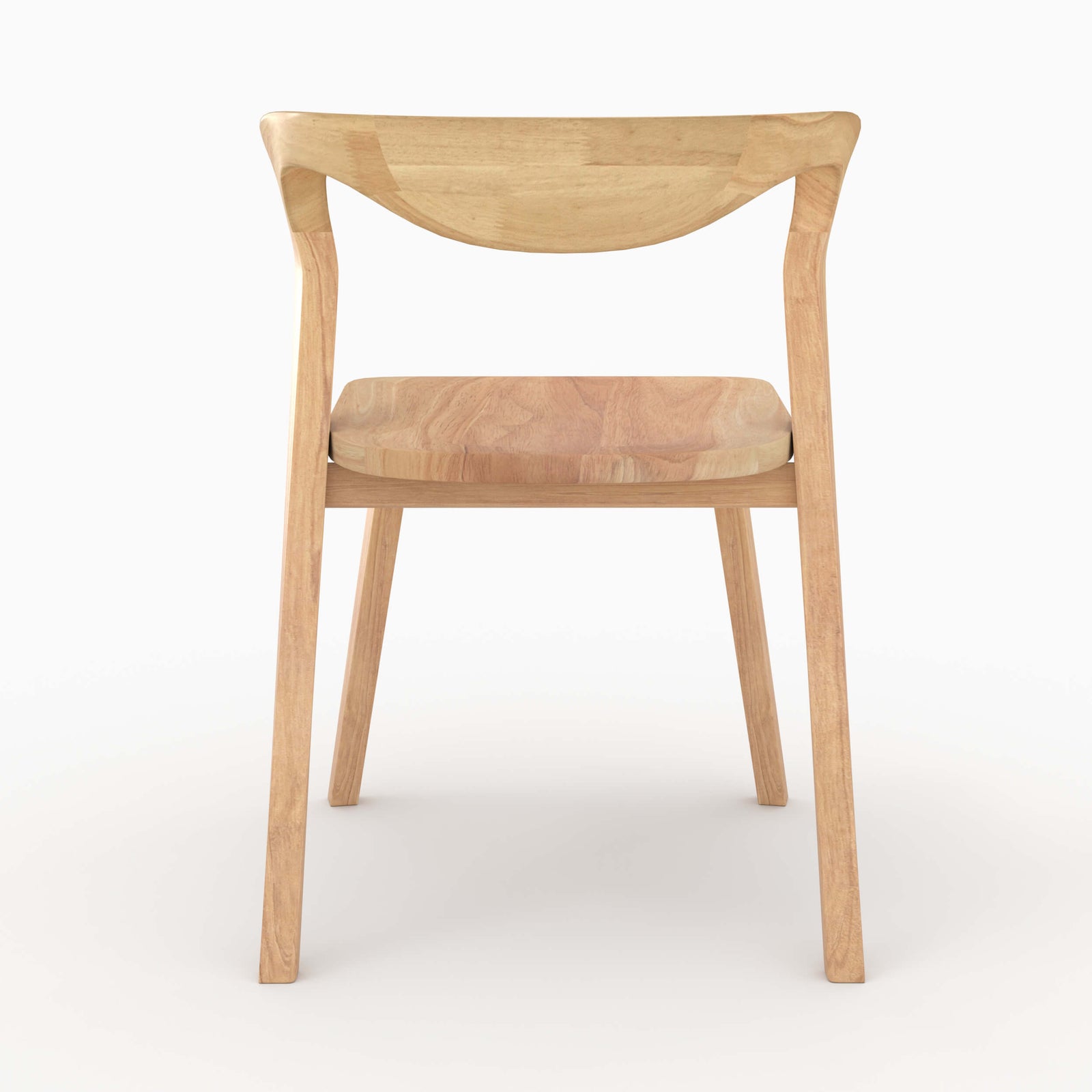 chaise vega en bois clair dossier asymetrique