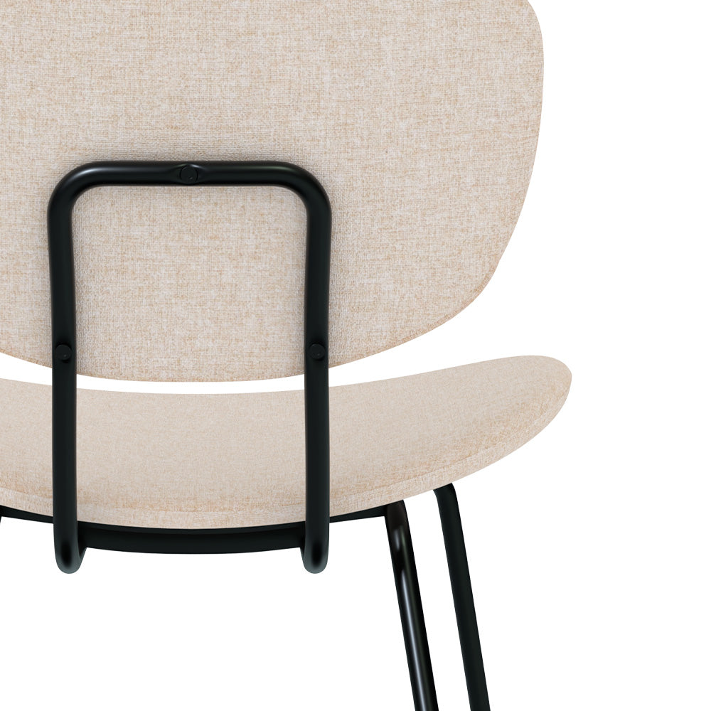 chaise verger en tissu vert et pieds en m_tal noir lot de 2