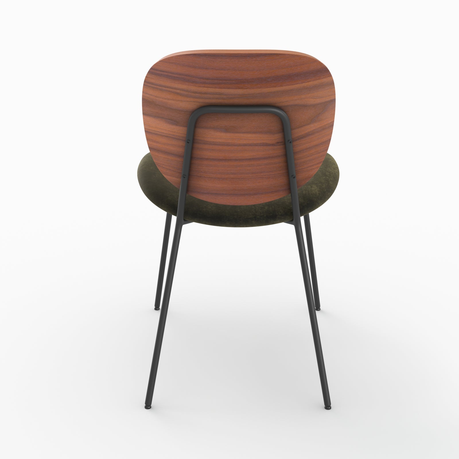 chaise vert kaki simone velours par 2