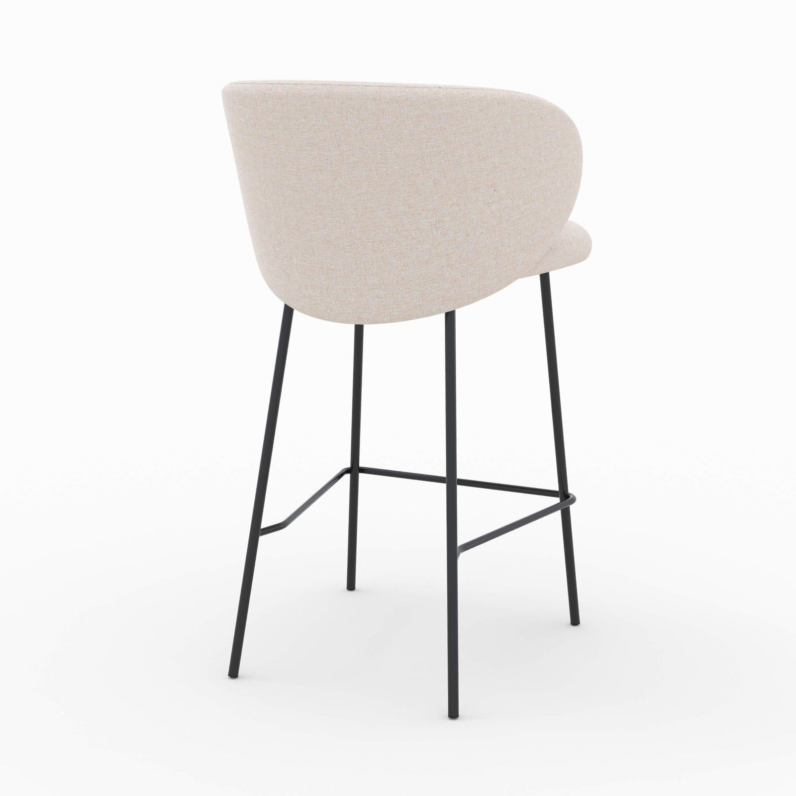 chaise victoria pour ilot central en tissu beige 68 cm lot de 2